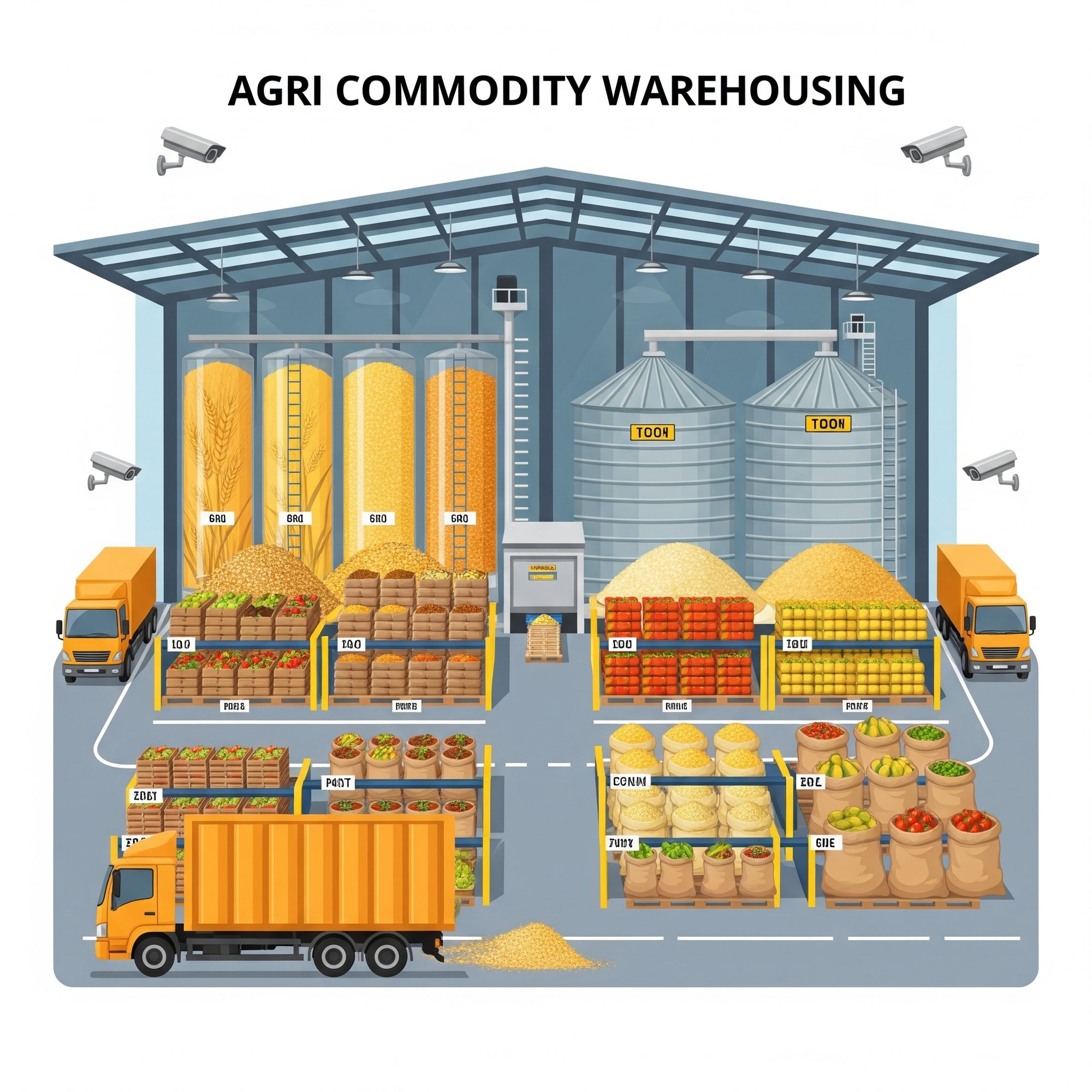 Agri commodity warehousing plays a critical role in the agricultural supply chain, providing a safe and secure storage solution for agricultural commodities before they are transported to their final destination. 